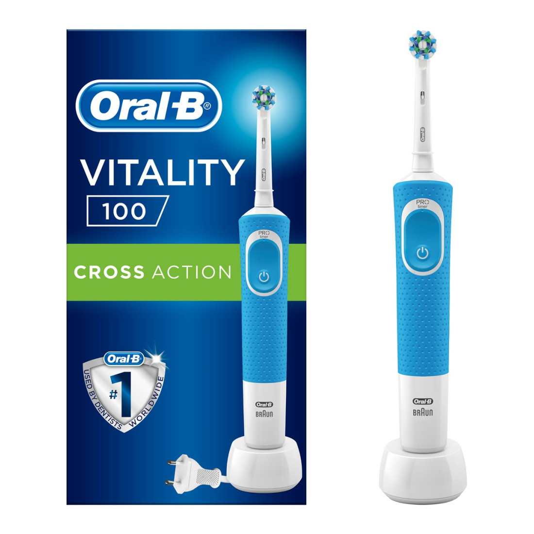 Oral-B Vitality 100 Cross Action Mavi Şarjlı Diş Fırçası