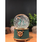 Lapidaria Geyik Ve Yavrusu Işıklı Müzikli Püskürtmeli Kar Küresi Büyük Boy