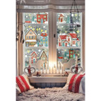 Msticker Yılbaşı Karlı Şehir Yeni Yıl Çocuk Bebek Odası Sticker Seti