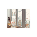 Msticker Yılbaşı Karlı Şehir Yeni Yıl Çocuk Bebek Odası Sticker Seti