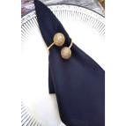 Emtory Home Simli | 6'lı Gold Halkalı Simli Gold Boncuklu Peçete Yüzüğü