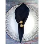 Emtory Home Simli | 6'lı Gold Halkalı Simli Gold Boncuklu Peçete Yüzüğü