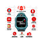 Smartberry Z2 Lbs Konumlu Akıllı Çocuk Takip Saati Sim Kartlı Arama, Kameralı, Gizli Dinleme Özellikli - Yeşil