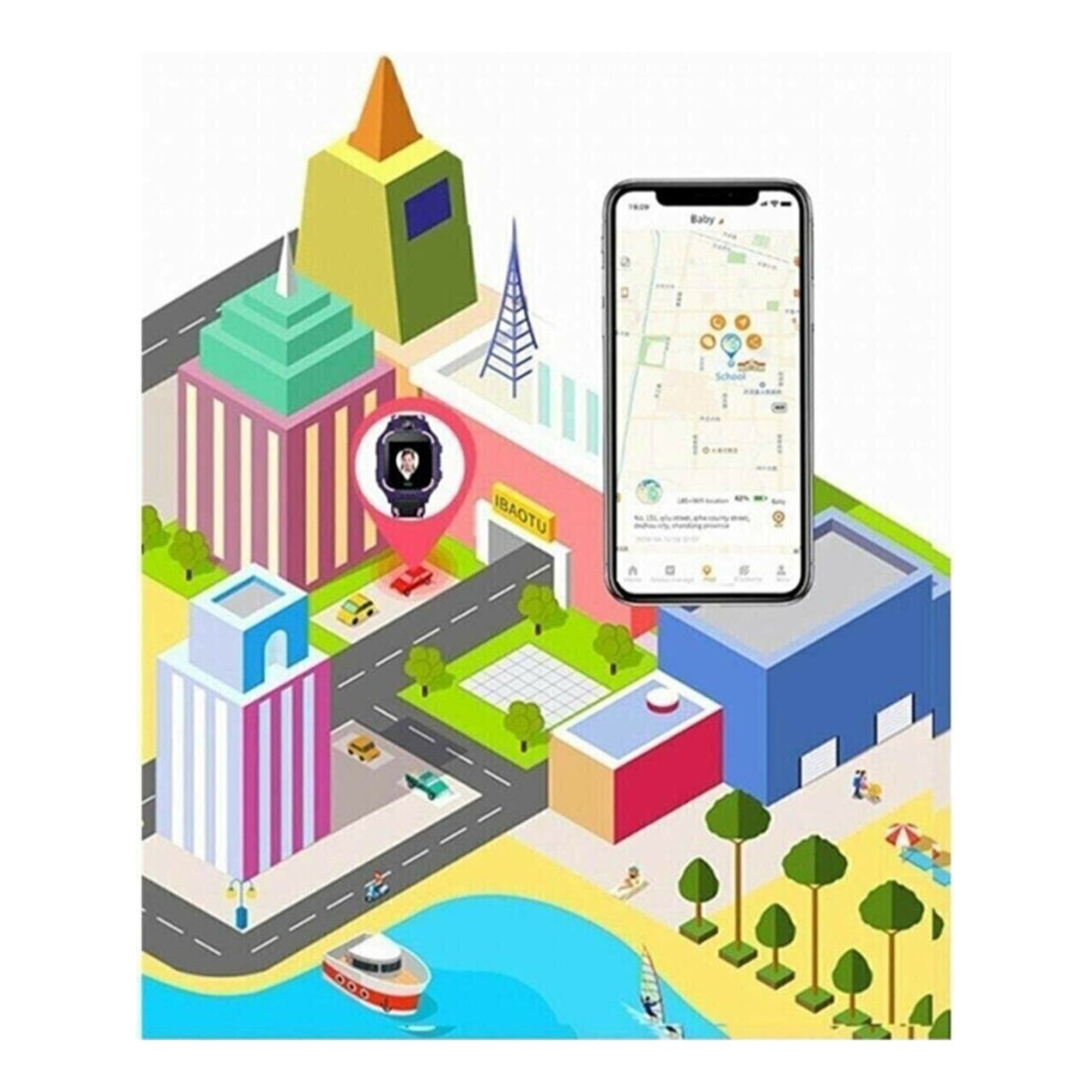 Smartberry Z2 Lbs Konumlu Akıllı Çocuk Takip Saati Sim Kartlı Arama, Kameralı, Gizli Dinleme Özellikli - Yeşil