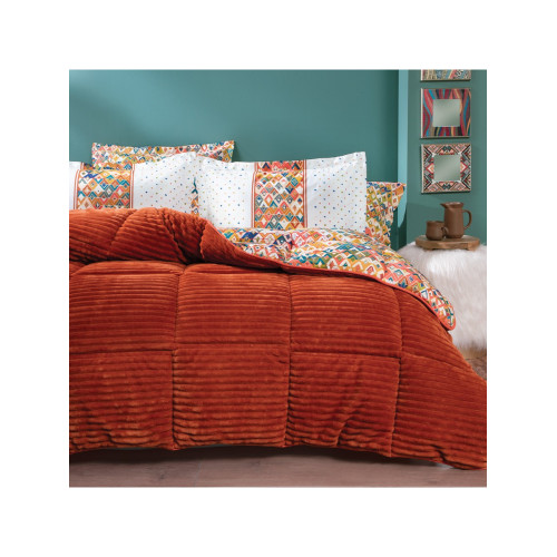 Yataş Bedding Diamond Çift Kişilik Triola Set - Turuncu