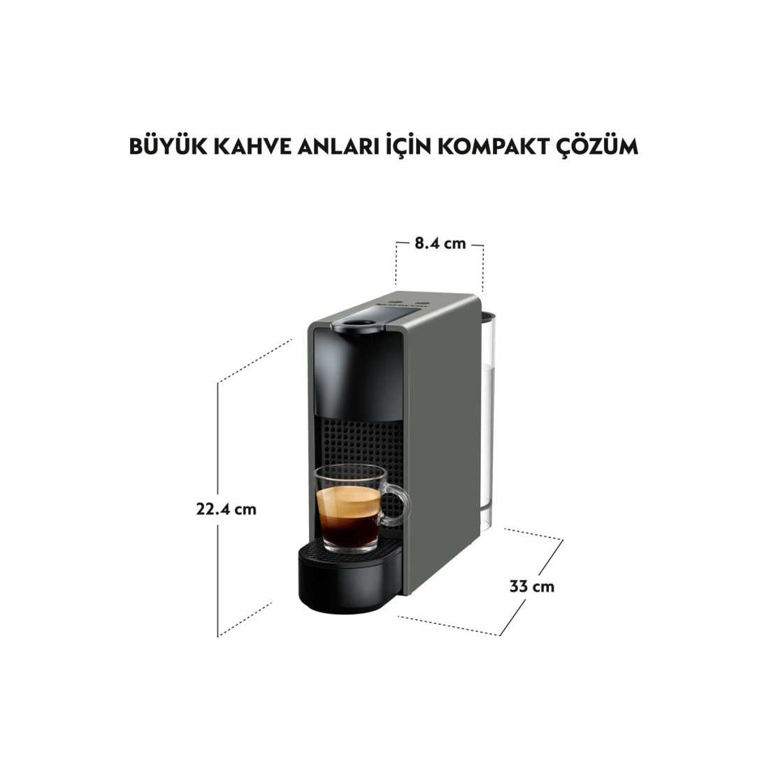 Nespresso Essenza Mini C30 Kahve Makinesi,Gri
