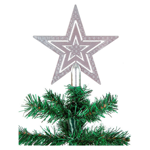 Waldern Yılbaşı Çam Ağacı Tepeliği Yıldız Desenli Gümüş Renk 18 cm Uzunluk