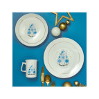 Güral Porselen Yeni Yıl Camelia 3 Parça Tek Kişilik Bone Yemek Takımı - 6483