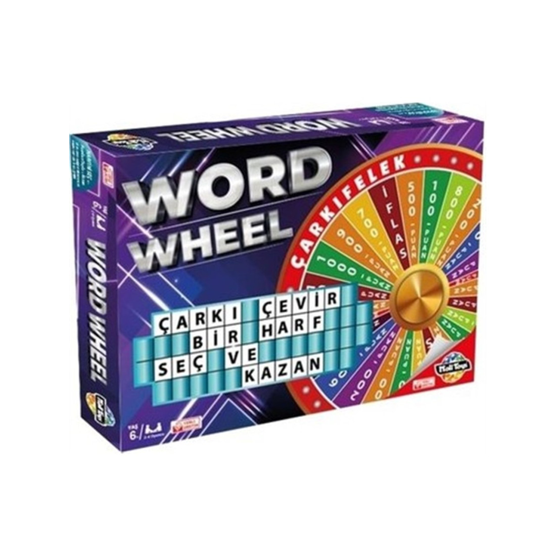 Moli Toys Çarkıfelek Oyunu Word Wheel Eğlenceli Aile Oyunu 2-4 Oyuncu 6-9 Yaş Arası