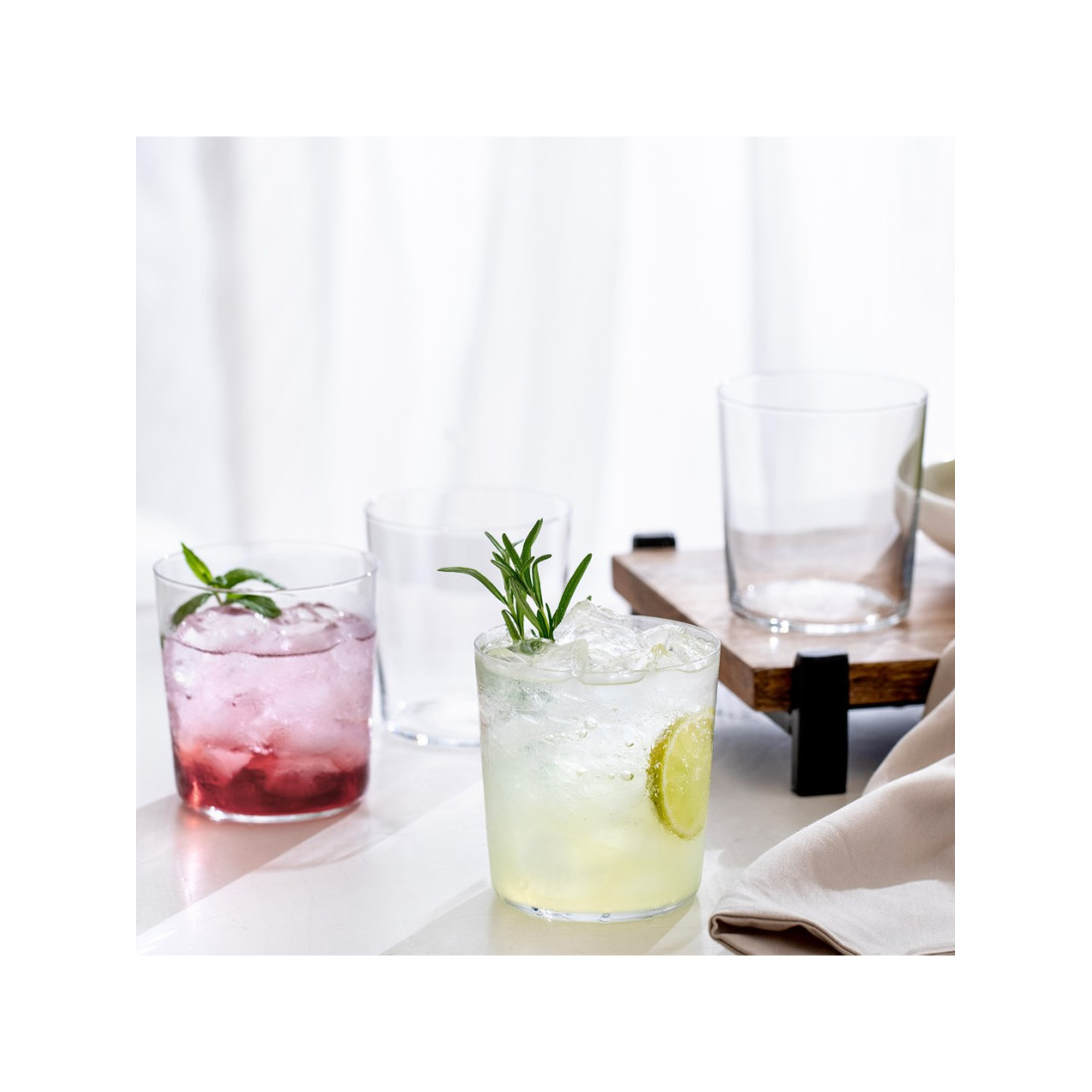 Chakra Elysee Cam Su Bardağı Seti 4 Parça 350 ml Şeffaf