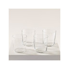 Chakra Elysee Cam Su Bardağı Seti 4 Parça 350 ml Şeffaf