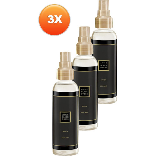 Avon Little Black Dress Kadın Vücut Spreyi 3'lü Set Kalıcı ve Çekici Koku