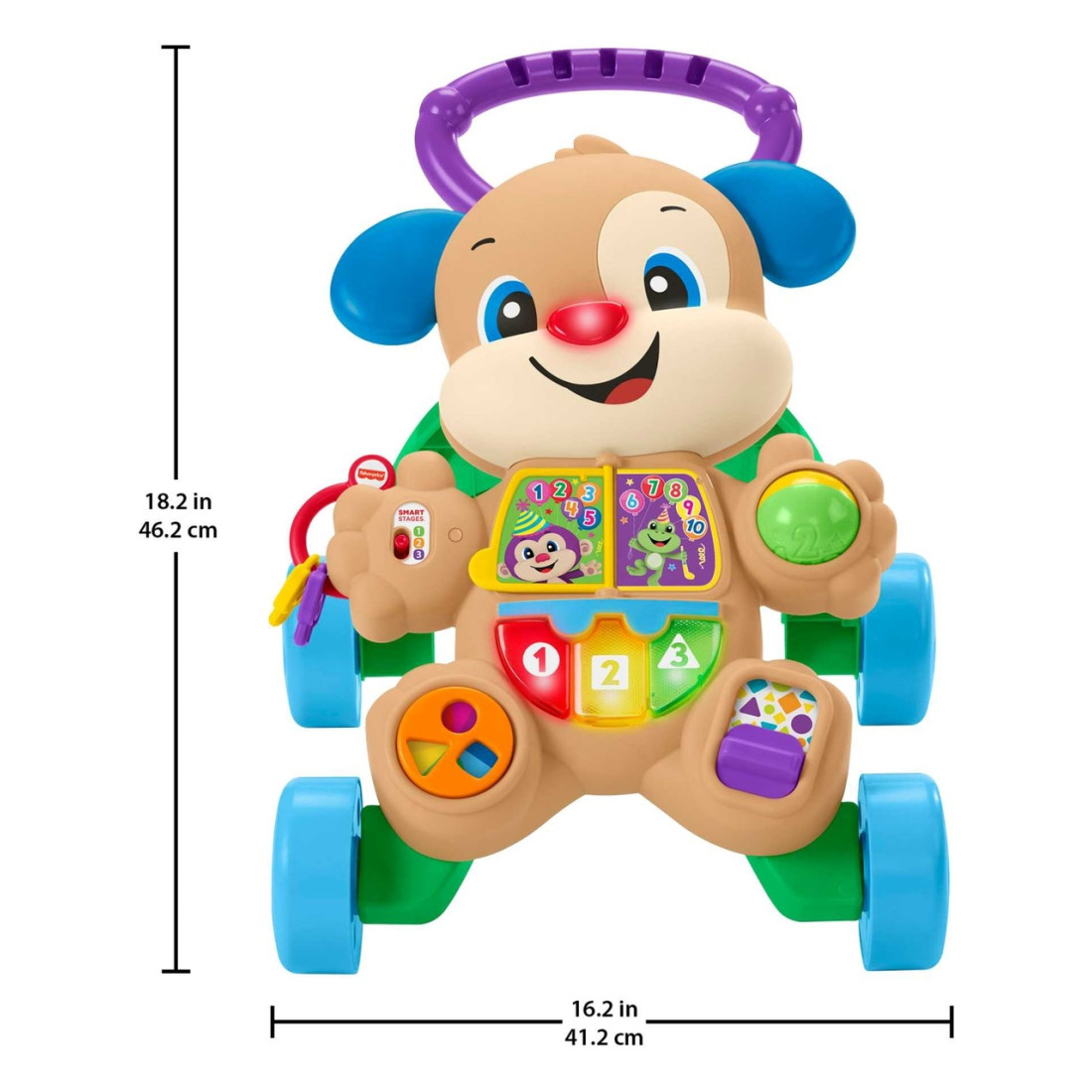Fisher Price Eğlen &amp; Öğren Yaşa Göre Gelişim Eğitici Köpekçik Yürüteç (Türkçe ve İngilizce)