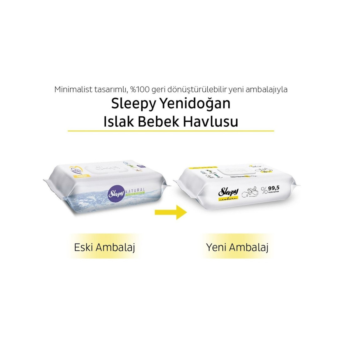 Sleepy Yenidoğan Islak Bebek Havlusu 3 x 40'lı 120 Yaprak