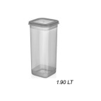 Porsima Org-432 Etiketli 12li Jumbo Boy - Bakliyat Saklama Kabı - Erzak Saklama Kabı Seti Şeffaf 1900 ml