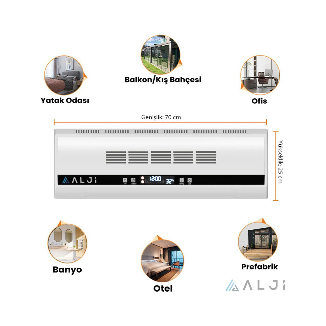 Alji 2200 W Süper Sessiz Seramik Isıtıcı