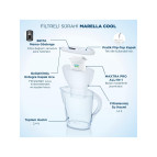 BRITA Marella Cool 2,4 lt Beyaz Plastik Filtreli Su Arıtma Sürahisi ile Taze Su Keyfi
