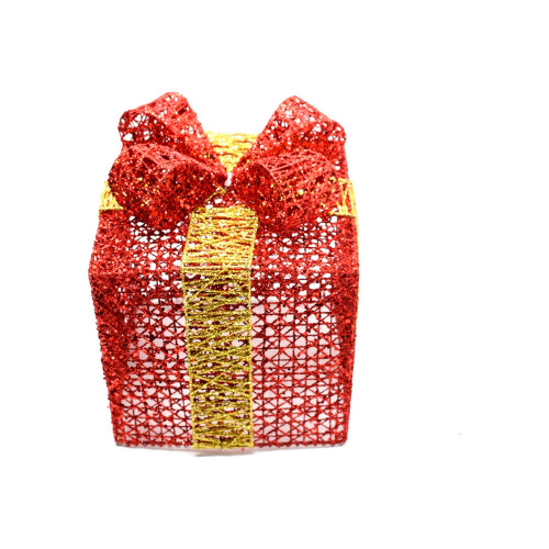 Waldern Yılbaşı Çam Ağacı Hediye Paketi Büyük Boy Kırmızı-Altın 26*26*26 CM