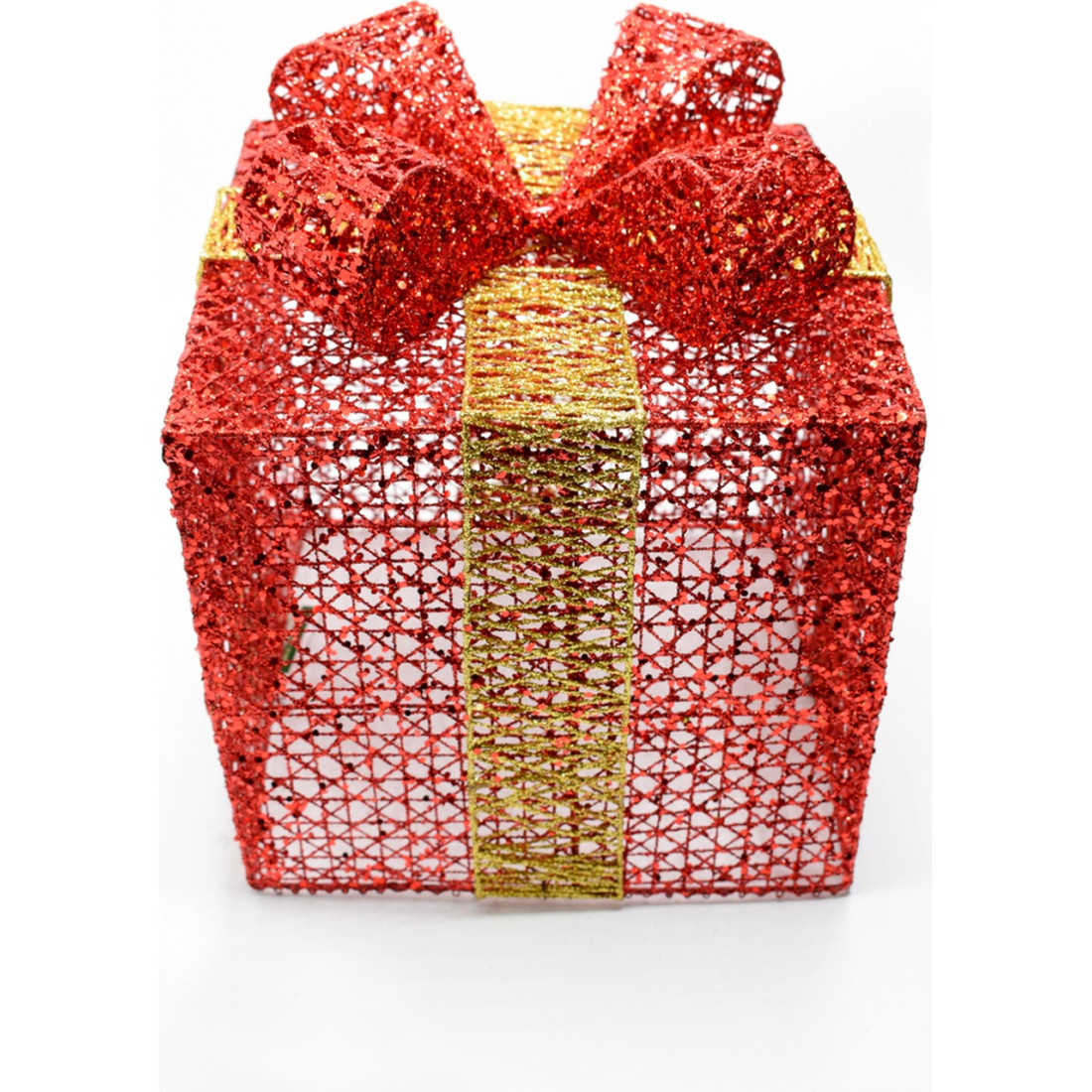 Waldern Yılbaşı Çam Ağacı Hediye Paketi Küçük Boy Kırmızı-Altın 16*16*16 CM