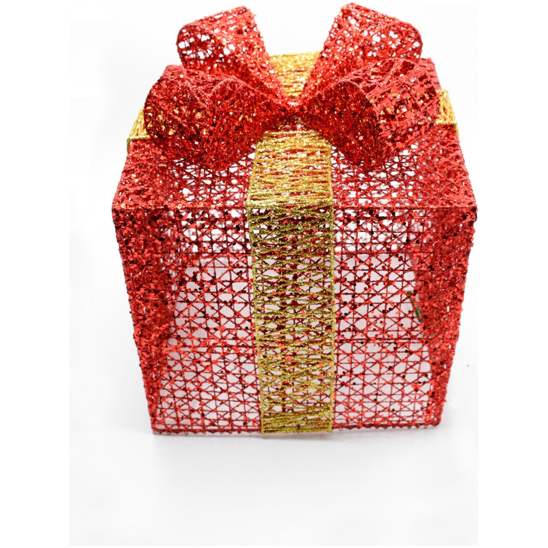 Waldern Yılbaşı Çam Ağacı Hediye Paketi Küçük Boy Kırmızı-Altın 16*16*16 CM