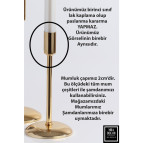 mba decor metal bending art 3'lü ( Üçlü ) Düz Ayak Gold Şamdan Mumluk Dekoratif Mumluk Paslanmaz Kaplama Ev