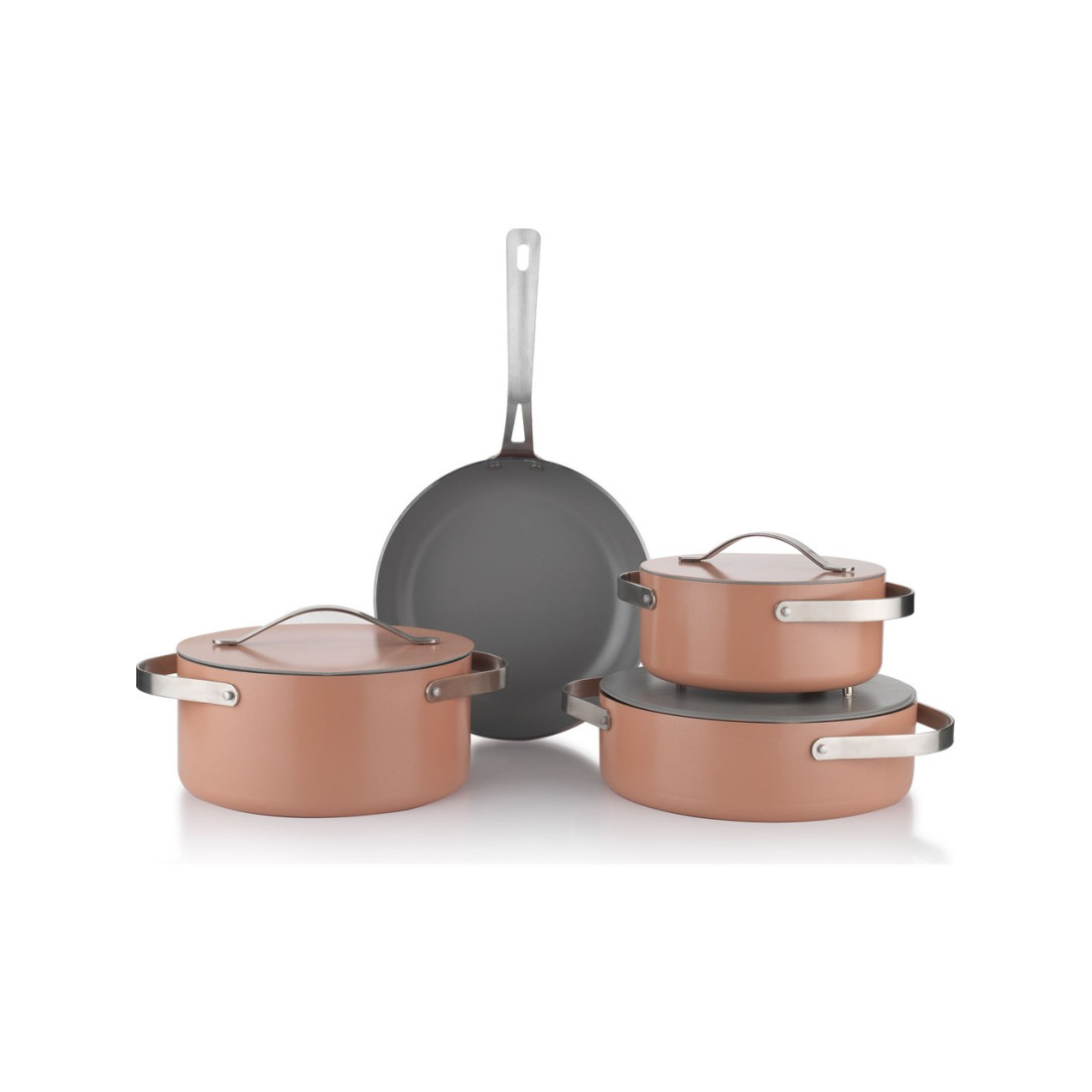 Schafer Moonlight 7 Parça Seramik Tencere Seti-Rosegold