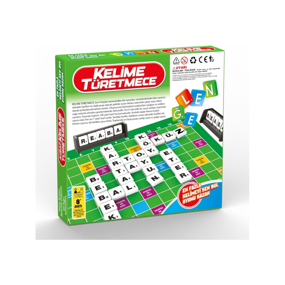 Ritoys Ahşap Kelime Türetmece Kelime Üretme Oyunu