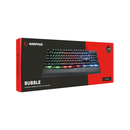 Rampage KB-R66 Bubble USB Gökkuşağı Aydınlatmalı Lc Layout Multimedia Gaming Klavye