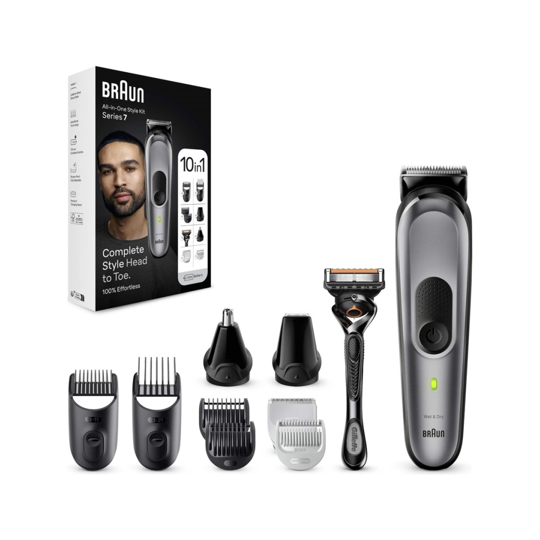 Braun Series 7 Mgk7420 Hepsi Bir Arada Şekillendirme Seti, 10’u 1 Arada Erkek Bakım Kiti