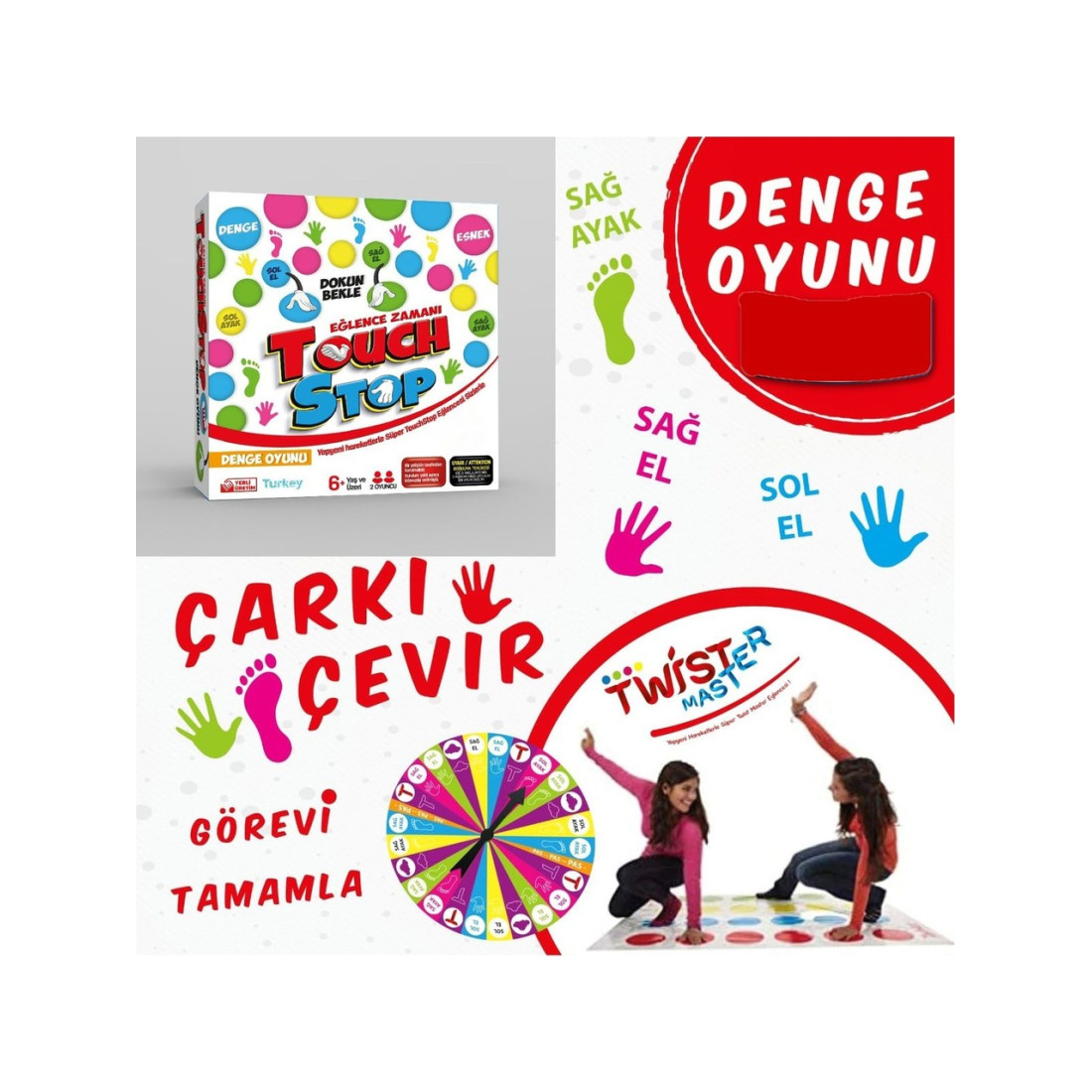 Bundera Twister Master Touch Stop V2-Denge Oyunu Yeni Versiyon Twist Master - Yenilenmiş Versiyon