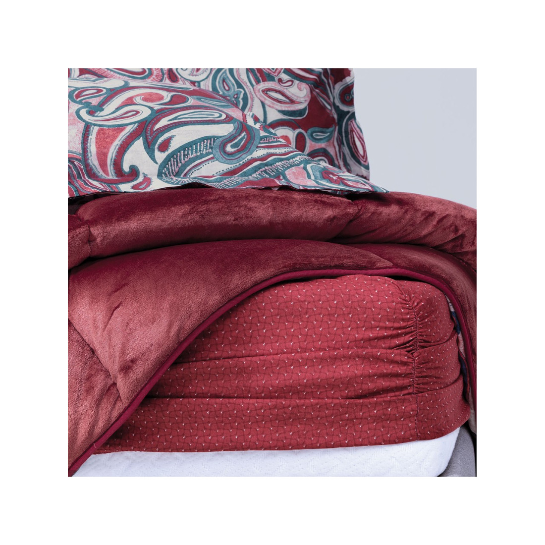 Yataş Barlett Çift Kişilik Triola Uyku Seti - Bordo