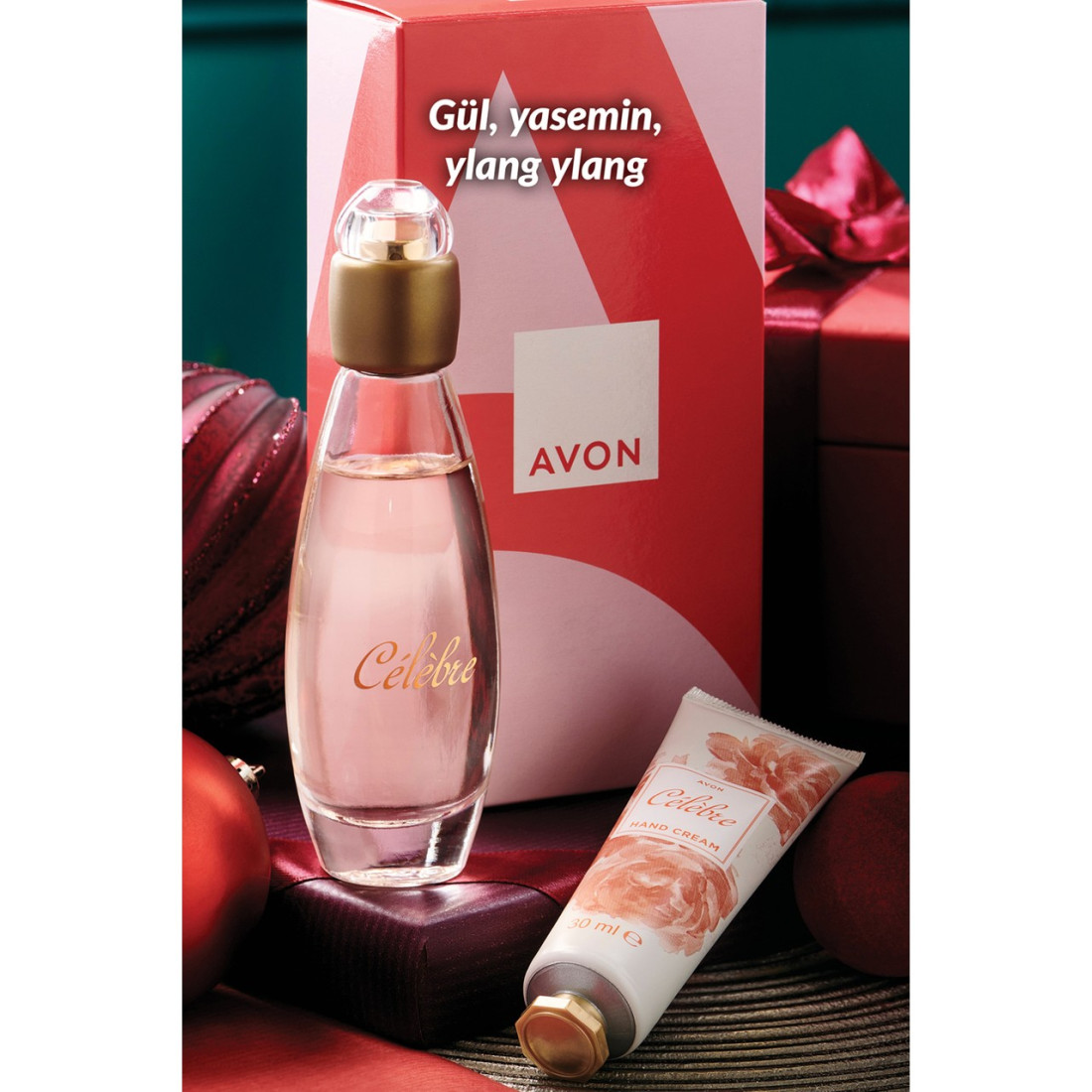 Avon Celebre Kadın Parfüm ve El Kremi Seti 50 ml EDP Hafif Meyveli Çiçeksi Koku