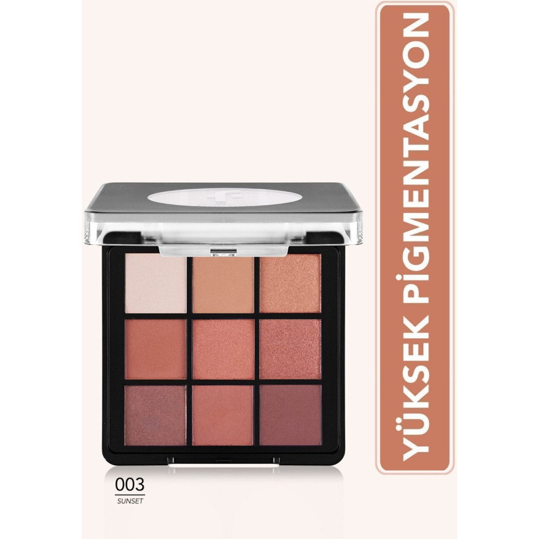 Flormar Kremsi Dokulu & Mat Bitişli Işıltılı 9'lu Kompakt Göz Farı Paleti (003 Sunset) 8682536048453