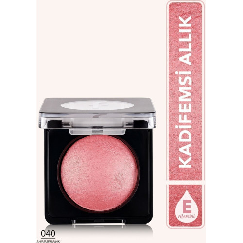 Flormar Baked Blush-On Yüksek Pigmentli & Doğal Işıltılı Fırınlanmış Allık (040 Shimmer Pink) 8682536051415