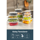 Vienev 12LI Hava Geçirmez Saklama Kabı Seti Gri 3X(250-500-750-1200 Ml)