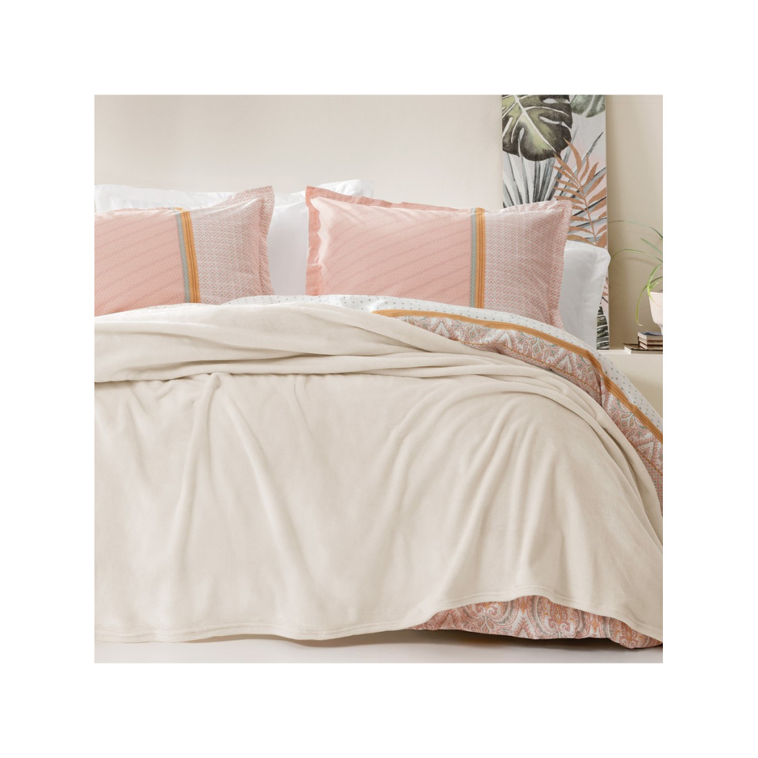 Yataş Bedding Olenna Çift Kişilik Wellsoft Battaniye - Ekru