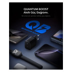 Spigen 20W USB-C Mini Hızlı Şarj Aleti / Şarj Isısını Düşürür GaN Pro Akım Korumalı Güç Adaptörü iPhone & Android & iPad Type-C EE201 Siyah - ACH09217 (Spigen TR Garantili)