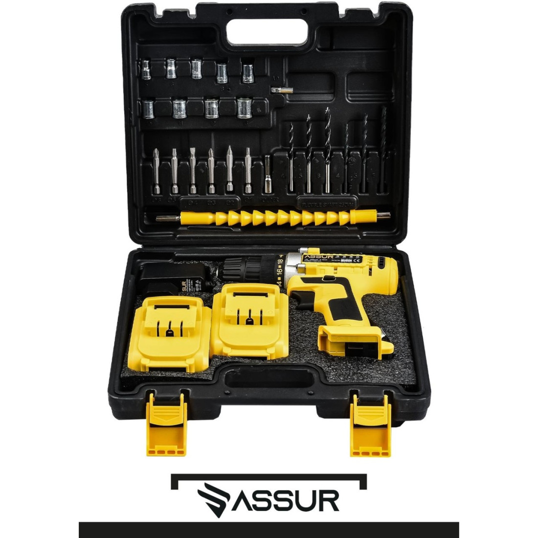 ASSUR 12v Metal Şanzıman Çift Akülü Bakır Sargı Şarjlı Matkap Akülü Vidalama