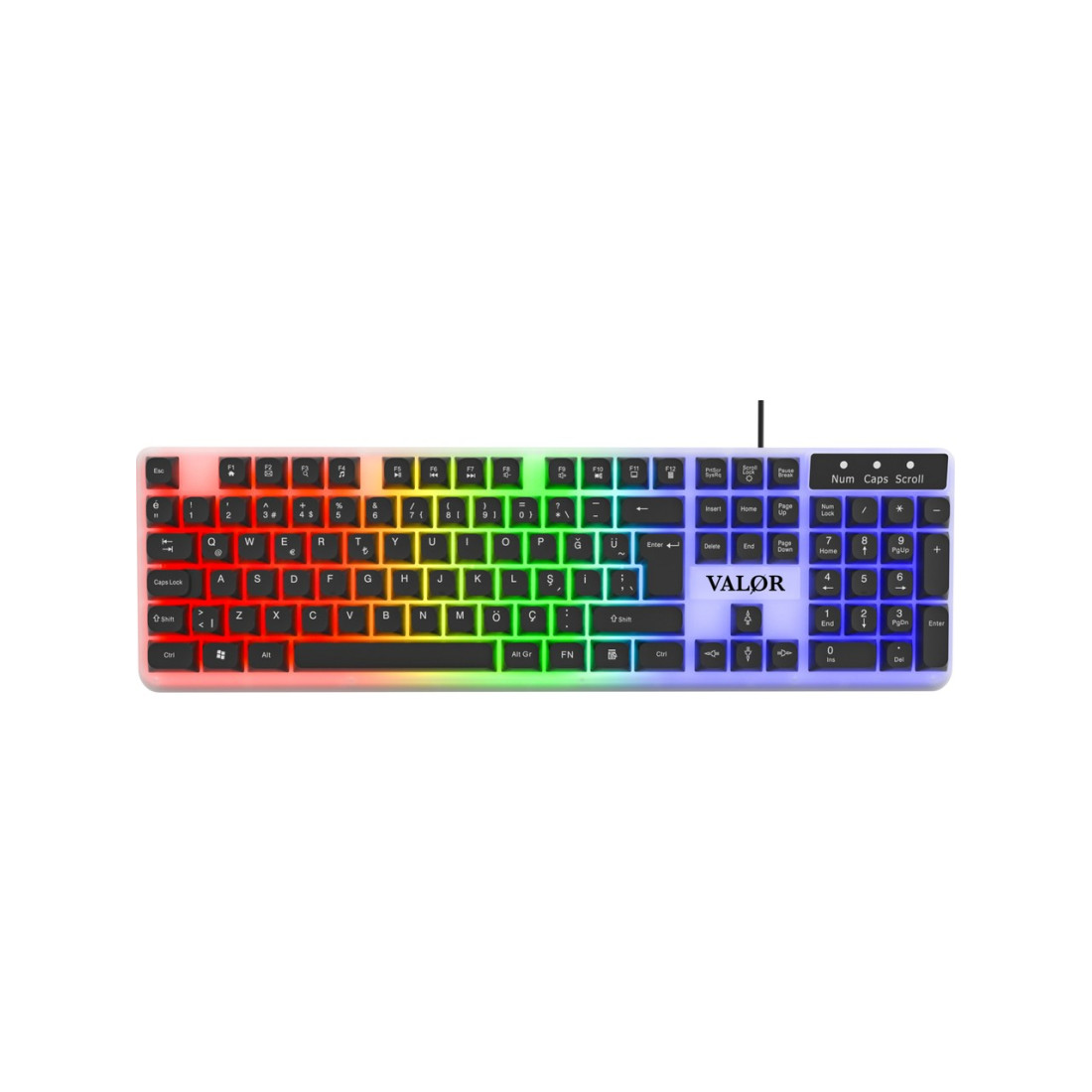 Valor Commander Rgb Işıklı & Full Set 104 Tuşlu Membran Oyuncu Klavyesi