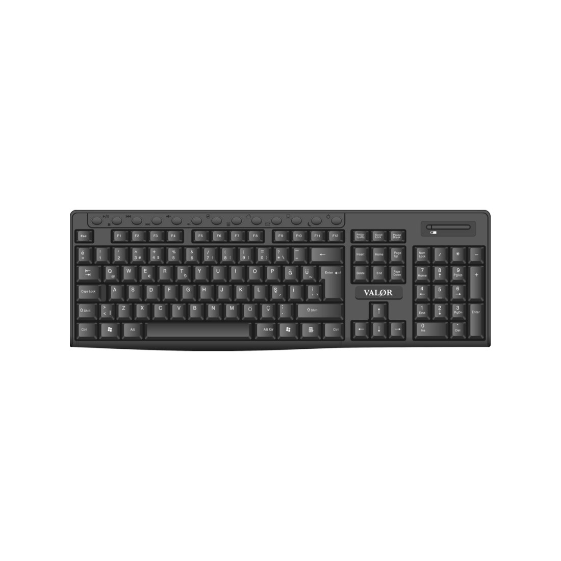Valor KY-100 Kablosuz 104 Tuşlu Ofis Klavyesi