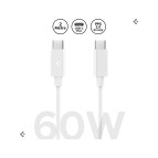 Spigen USB-C to USB-C 2 Metre Kablo 60W Güç / PPS 2.0 Desteği Super Hızlı Şarj / 480 Mbps Data Aktarım Hızı Type-C Ekstra Dayanıklı White - ACA08719