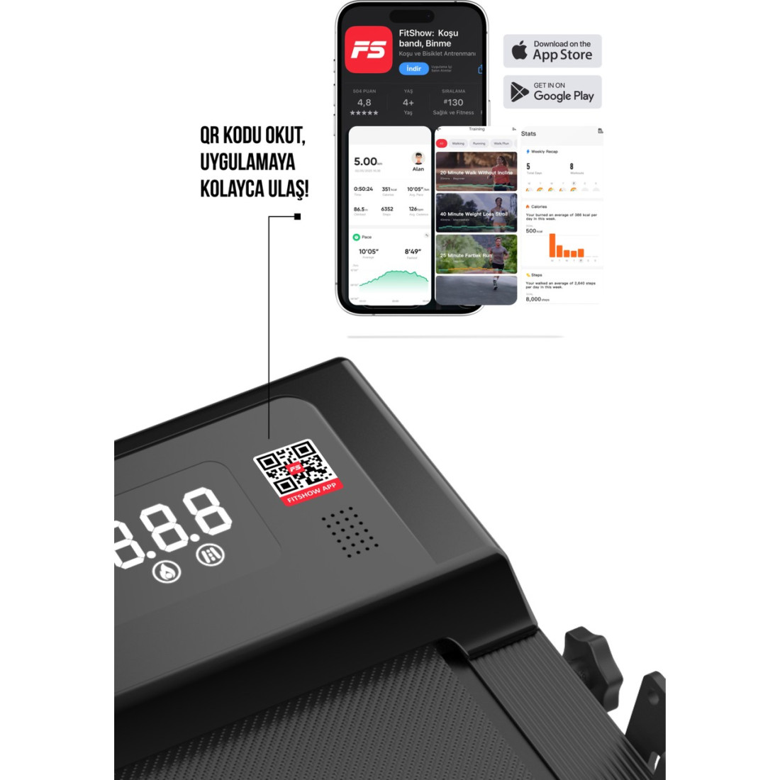 Walke W-FIT Uzaktan Kumandalı Koşu Bandı 10 Km / Hz