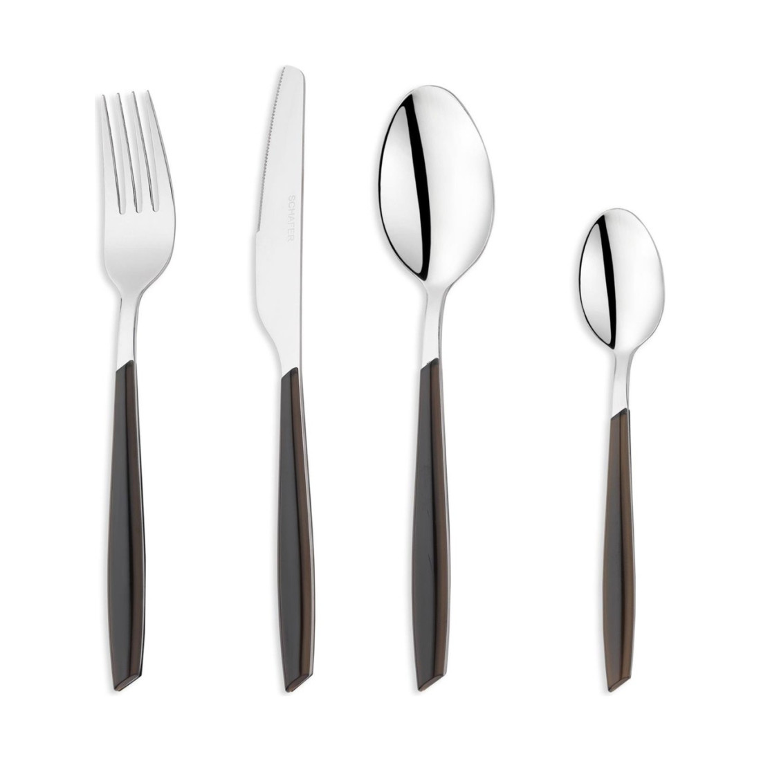 Schafer Mona 24 Parça Çatal Kaşık Bıçak Takımı-Siyah02