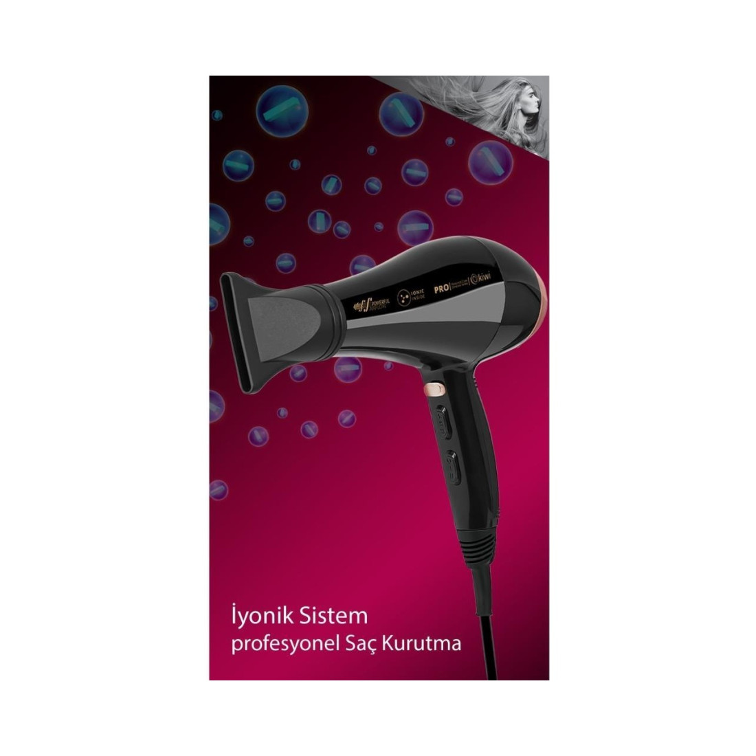 Kiwi Khd-2151 Profesyonel Iyonik Saç Kurutma Makinesi