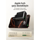 Acefast 67W PD 2X USB-C + USB-A 3 Port Hızlı Şarj Aleti Isı Düşüren GaN Destekli Akım Korumalı Güç Adaptörü iPhone & Android & iPad & MacBook Type-C - A108 (Acefast Türkiye Garantili)