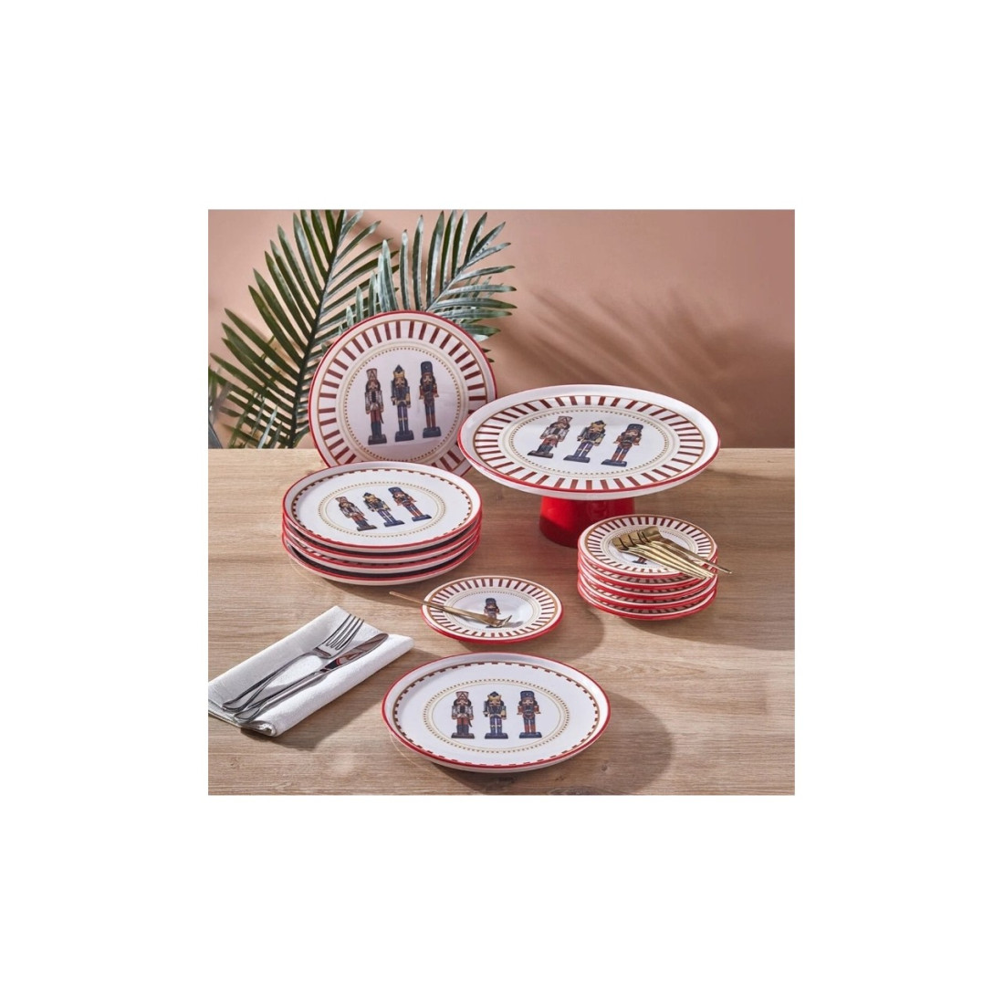 Fecra Kurşun Asker 19 Parça Sunum ve Servis Seti