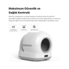 Xenon Smart Akıllı Otomatik Kedi Tuvaleti Uv Sterilizasyonlu 72L Hacim 7l Kapasiteli Mobil Uygulama Kontrollü Cat Cleaner X8624
