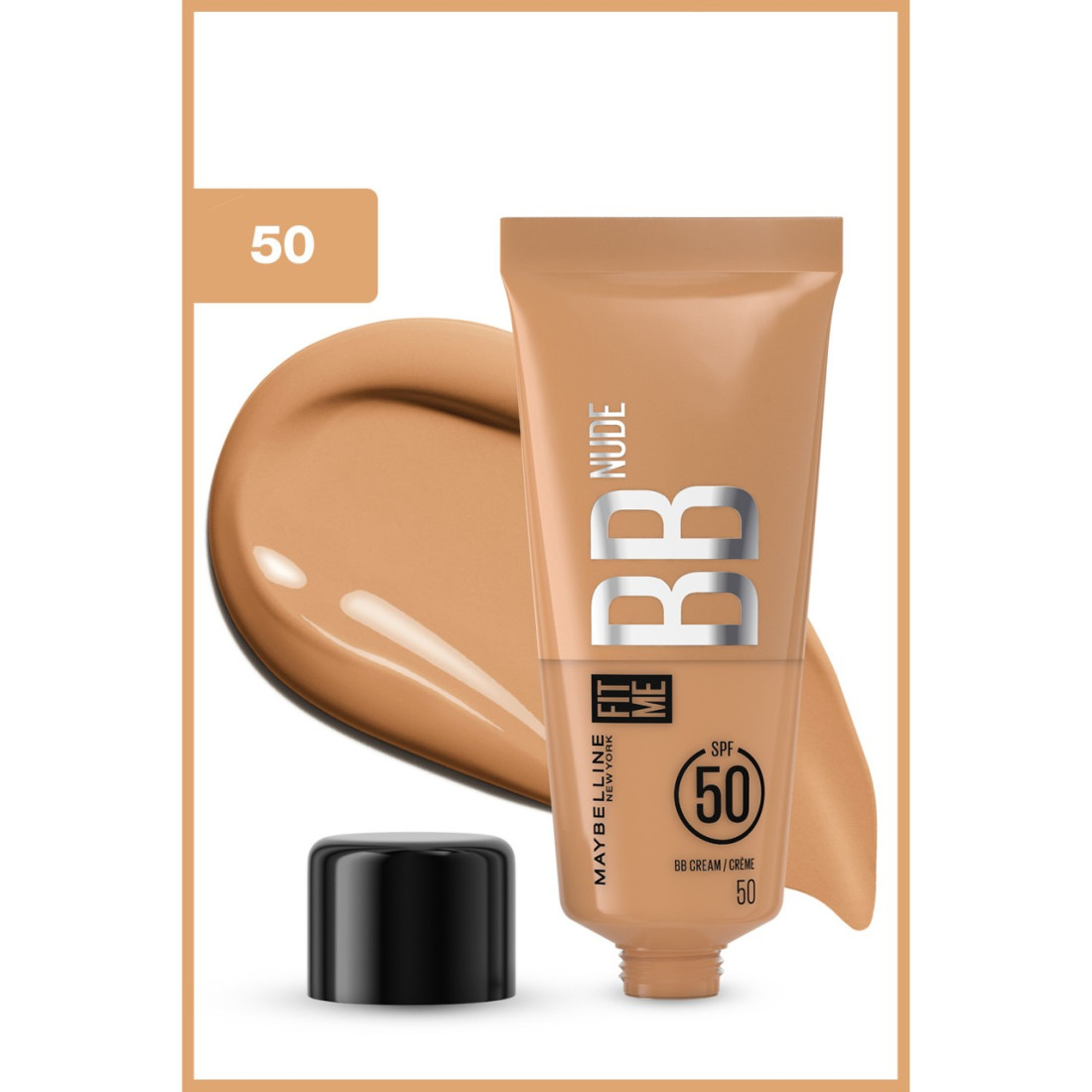 Maybelline New York Fit Me Nude Cilt Bakımı Etkili Nemlendirici SPF50 BB Krem - Nötr Orta Ton