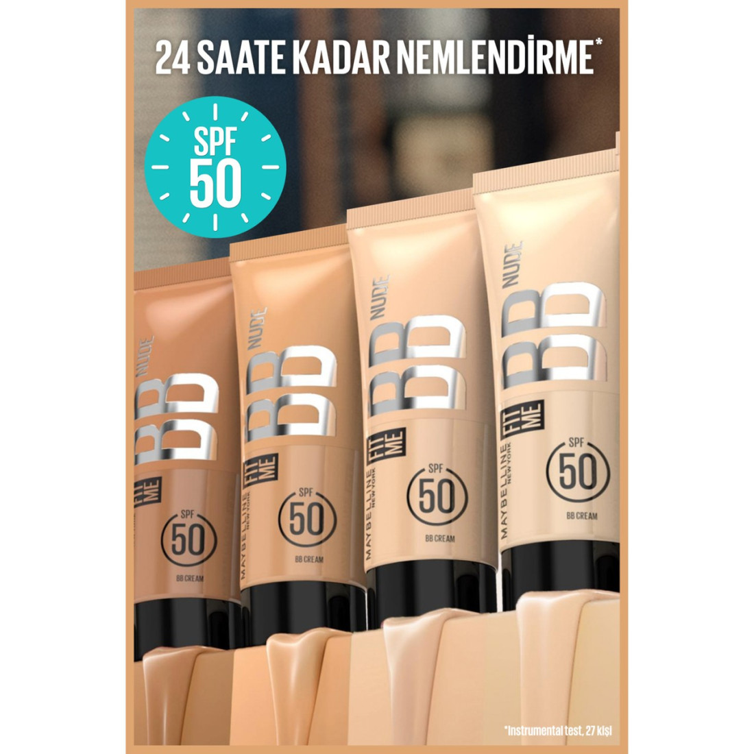 Maybelline New York Fit Me Nude Cilt Bakımı Etkili Nemlendirici SPF50 BB Krem - Nötr Açık Ton