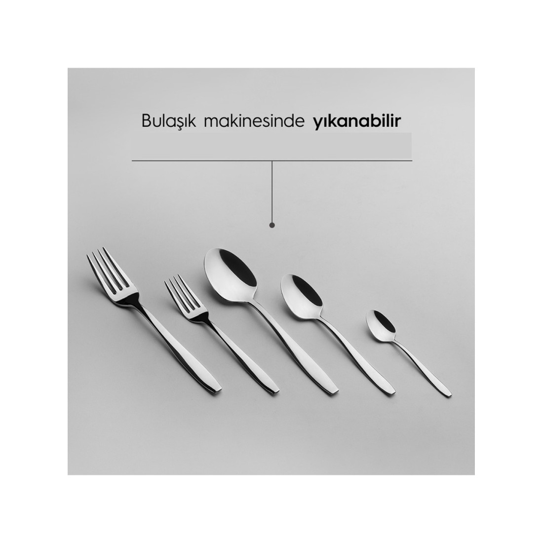 Nehir Sahra Sade 6 Kişilik 36 Parça Kutulu Çatal Kaşık Bıçak Takımı